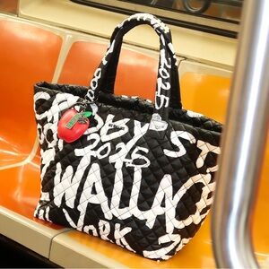 LIMITED EDITION MZ Wallace 25 Year Print Large Metro Tote with Apple Charm